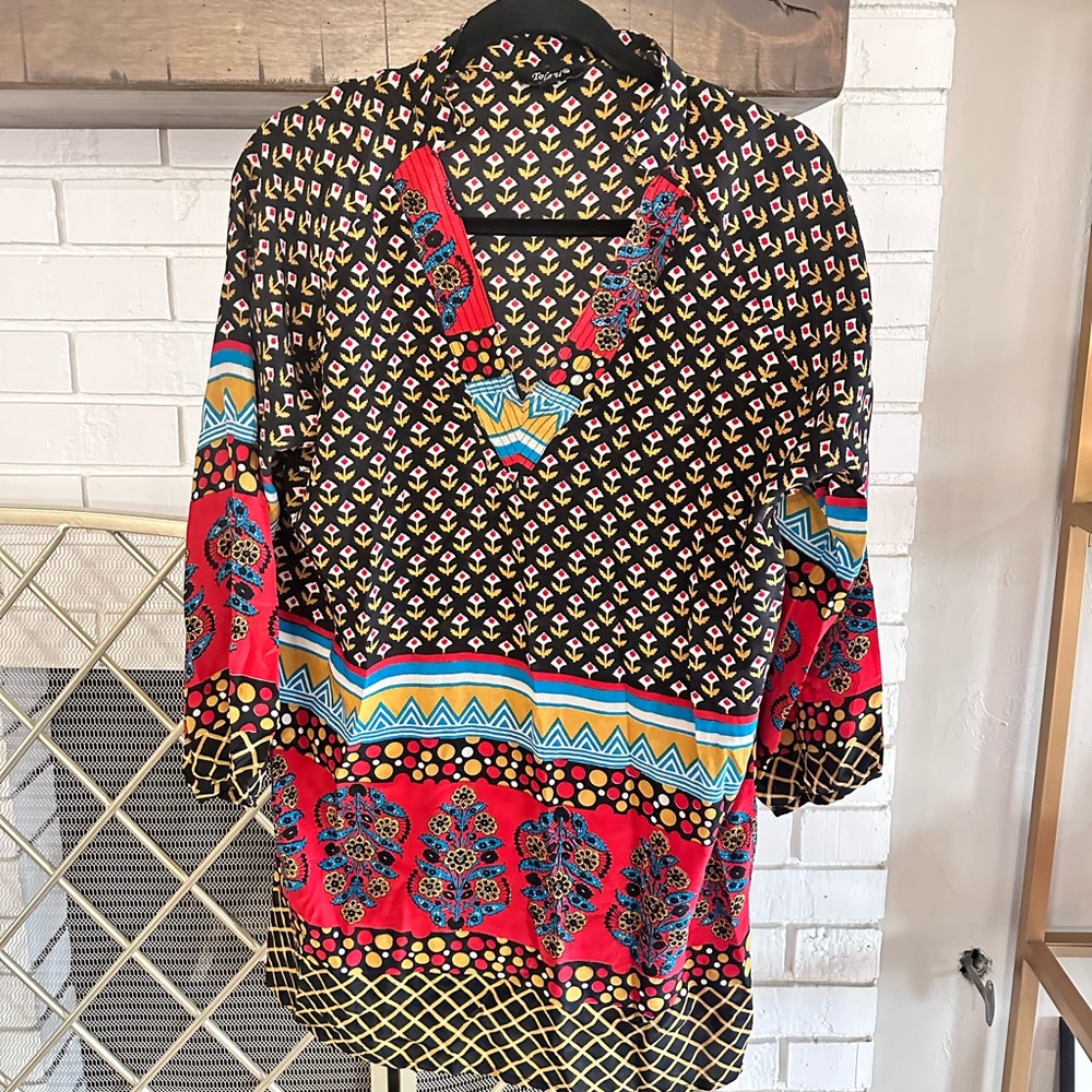 Patterned mini dress